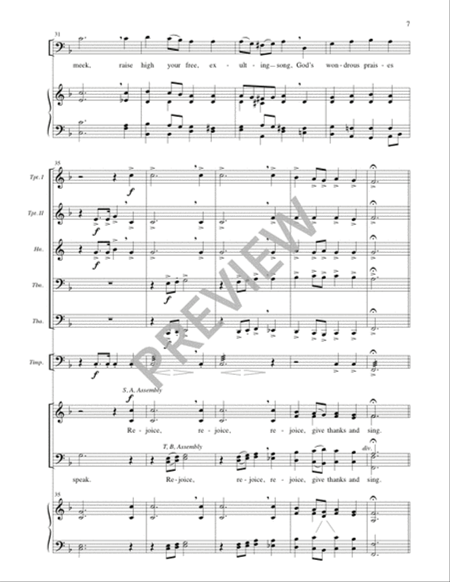 Rejoice, You Pure In Heart - Full Score and Parts 4-Part scores gallery preview page 8