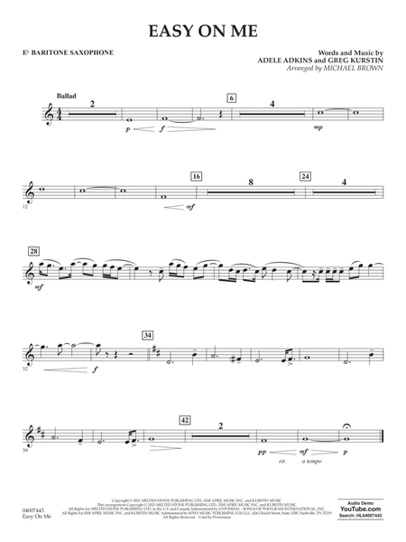 Easy on Me (arr. Michael Brown) - Eb Baritone Saxophone