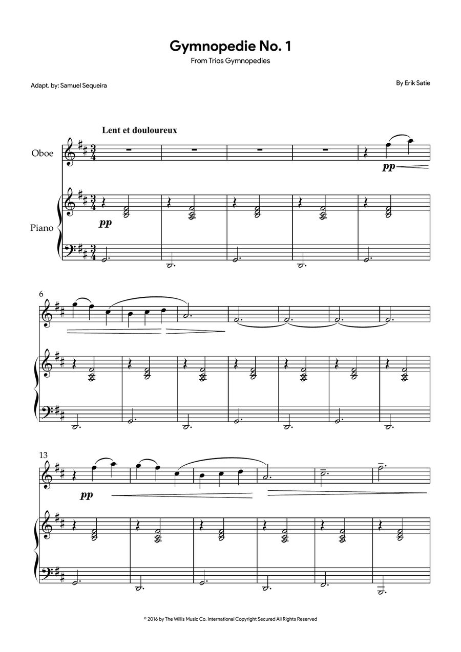 Gymnopedie No. 1 Piano scores gallery preview page 1
