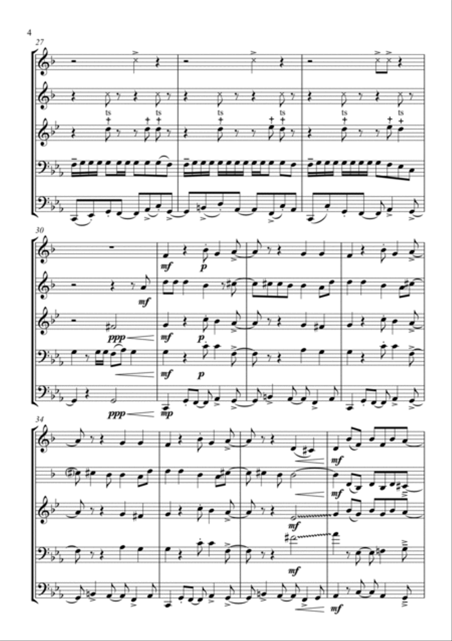 We Don't Talk About Bruno Brass Ensemble scores gallery preview page 4