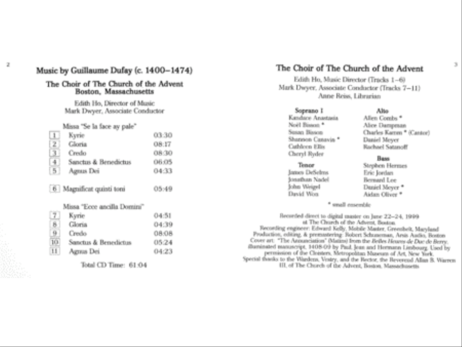 Music of Guillaume Dufay Music of Guillaume Dufay CD scores gallery preview page 3