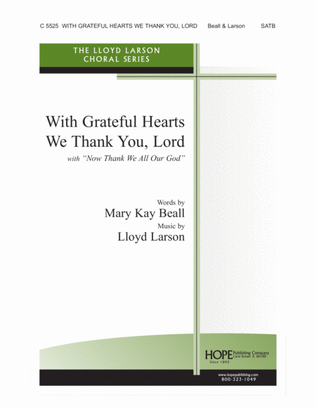 Book cover for With Grateful Hearts We Thank You, Lord