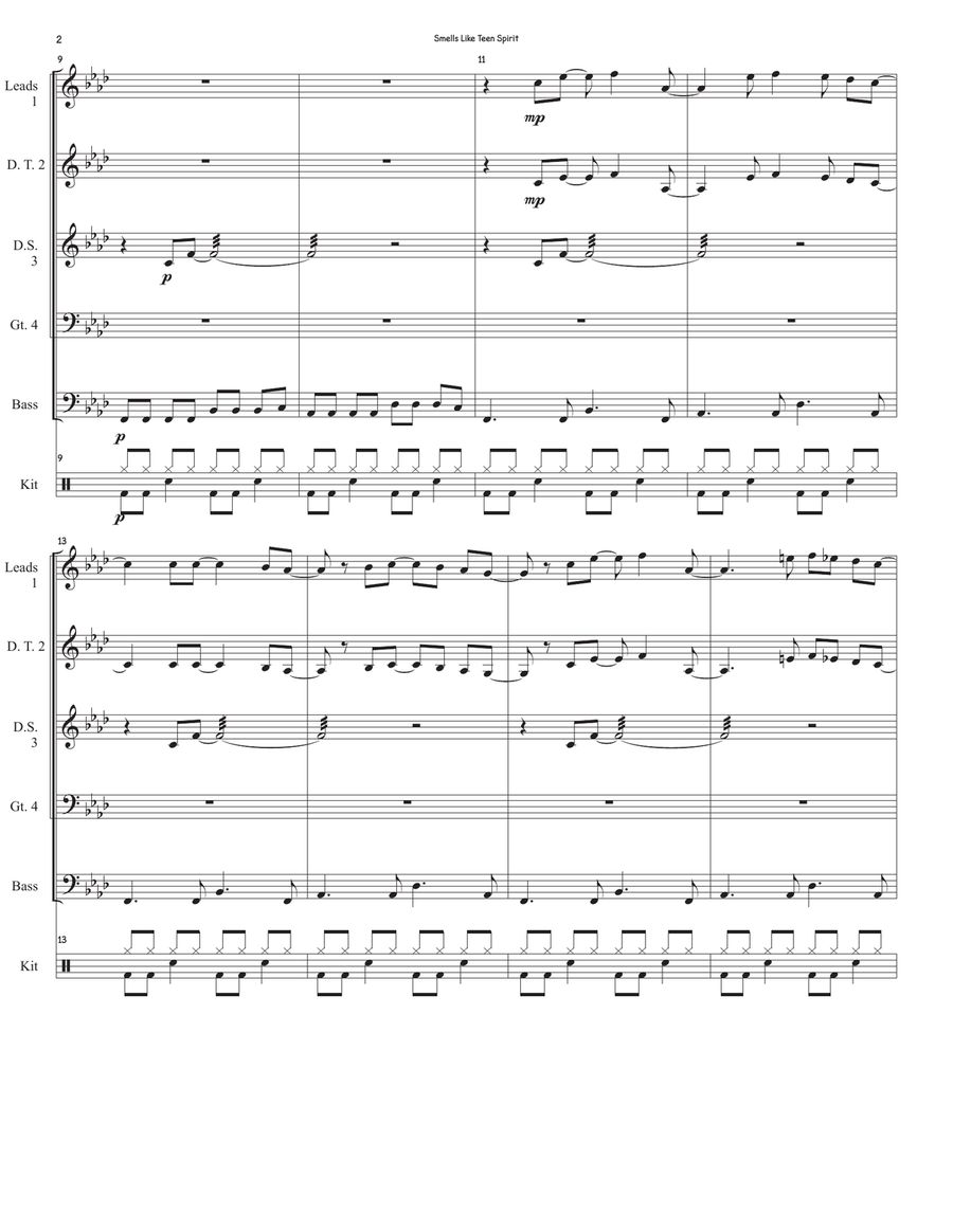 Smells Like Teen Spirit Steel Drum Band scores gallery preview page 2