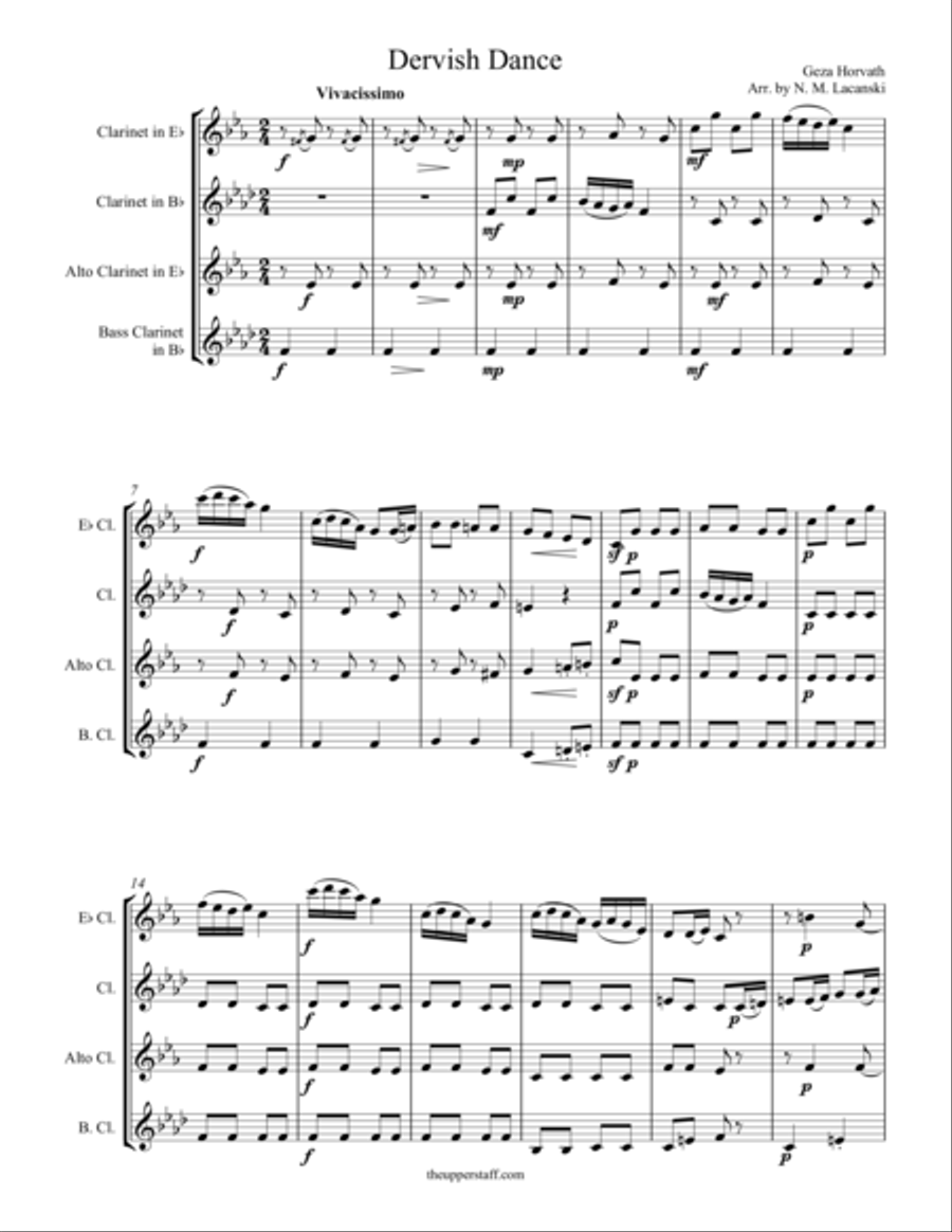 Dervish Dance Dervish Dance Woodwind Quartet scores gallery preview page 1