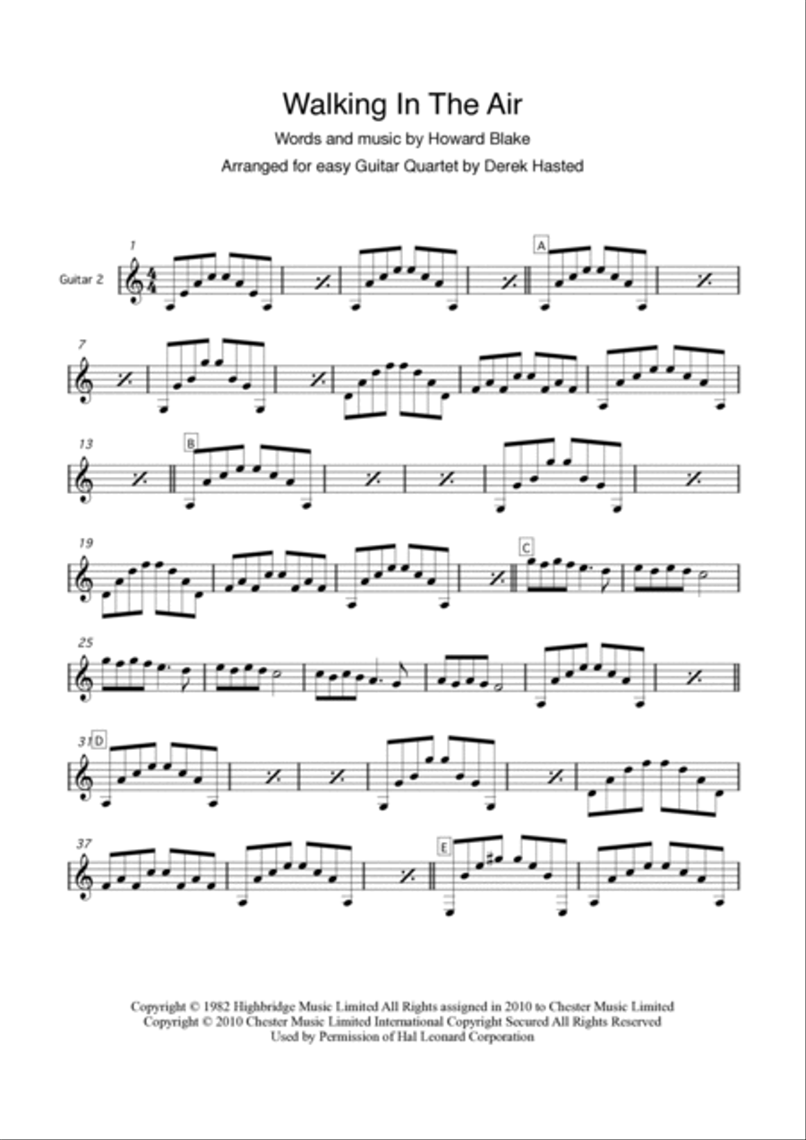 Walking In The Air Guitar Ensemble scores gallery preview page 5