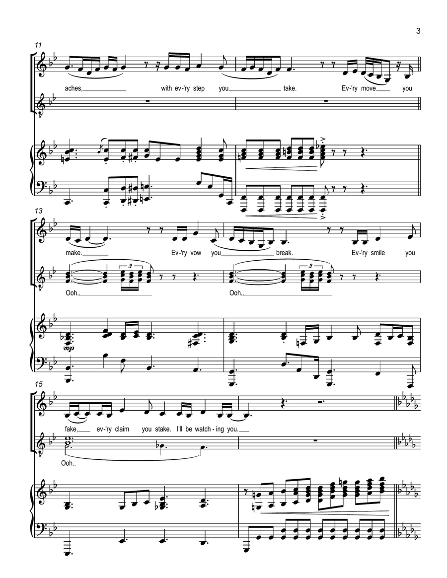 Every Breath You Take (Gospel Cover) Voice scores gallery preview page 3