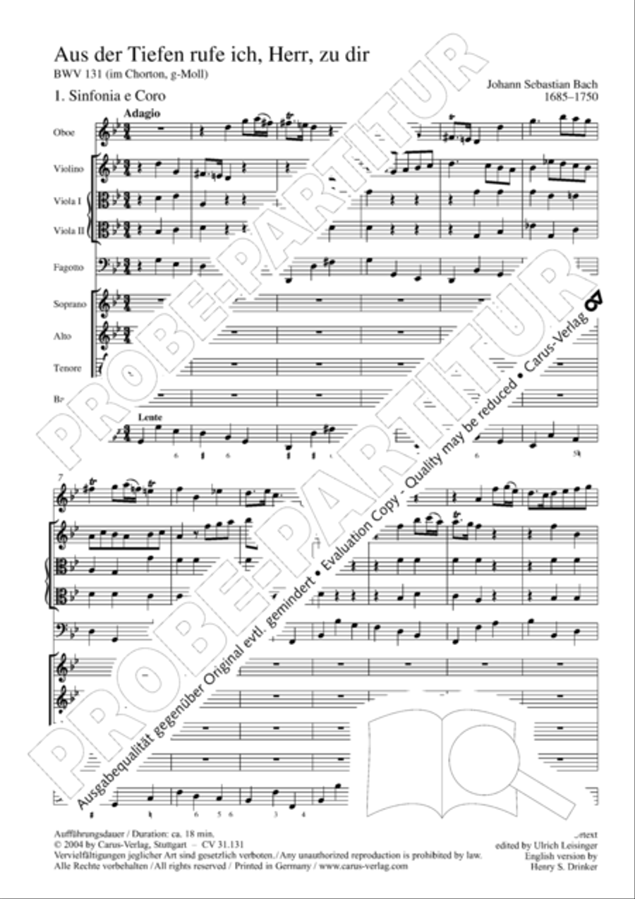 Form the deep, Lord, cried I, Lord, to Thee (Aus der Tiefe rufe ich, Herr, zu dir) 4-Part scores gallery preview page 7