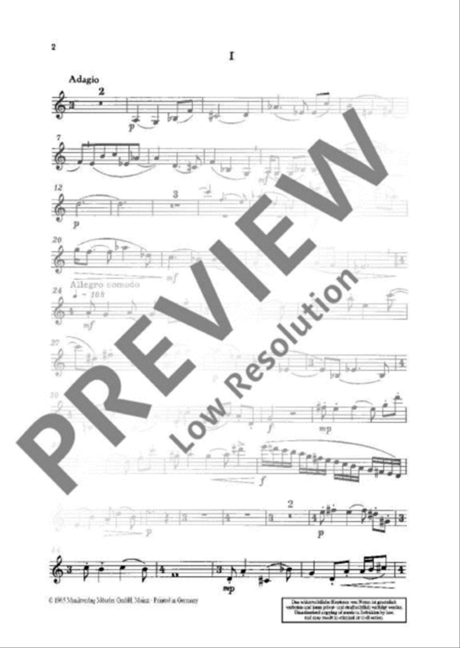 Small lyric Clarinet Solo scores gallery preview page 13