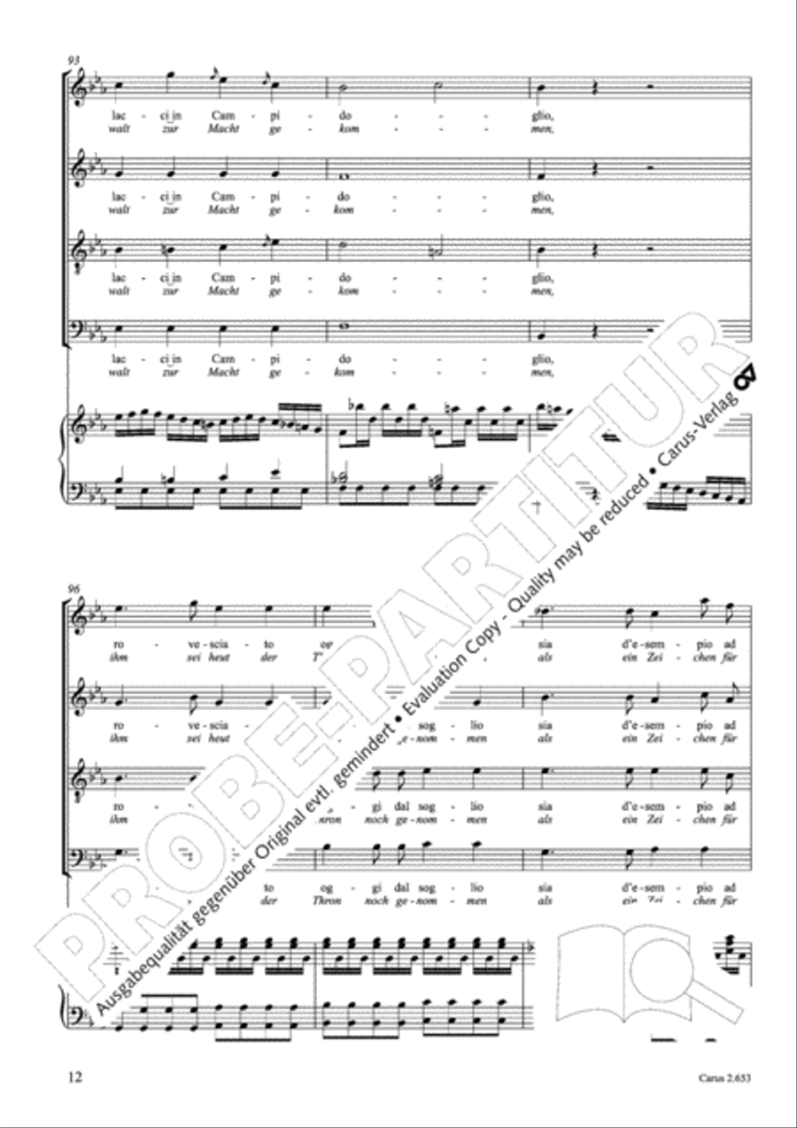 Choral collection Great Opera Choruses - Mozart * Haydn (choir & piano) Choir scores gallery preview page 23