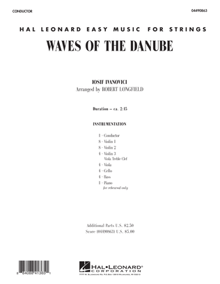 Book cover for Waves of the Danube - Full Score