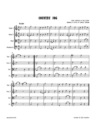 Book cover for C. CZERNY : Country Jog, an easy string quartet