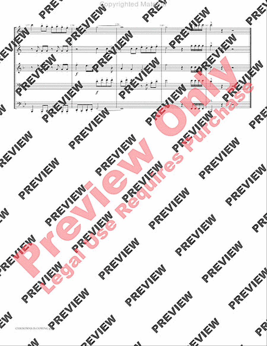 Christmas Is Coming Brass Quintet scores gallery preview page 11