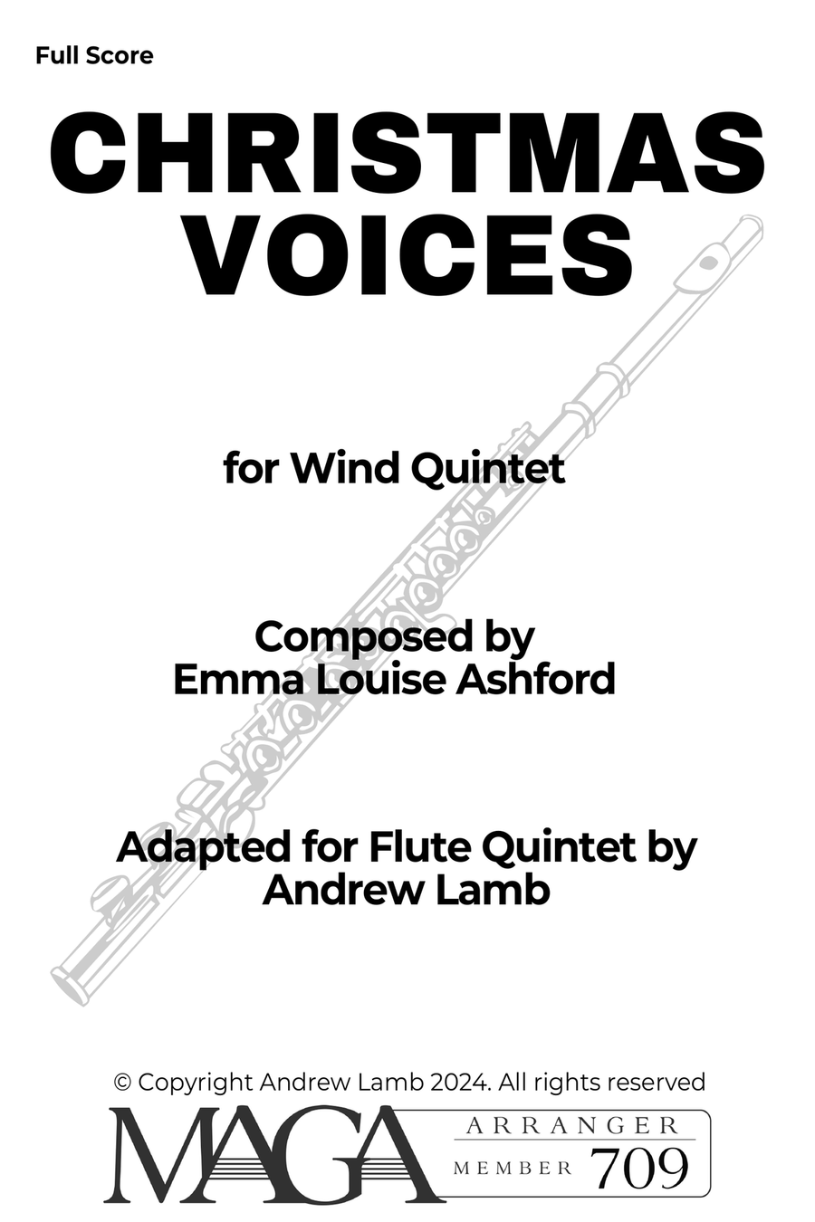 Emma Louise Ashford | Christmas Voices | for Wind Quintet Woodwind Quintet scores gallery preview page 2