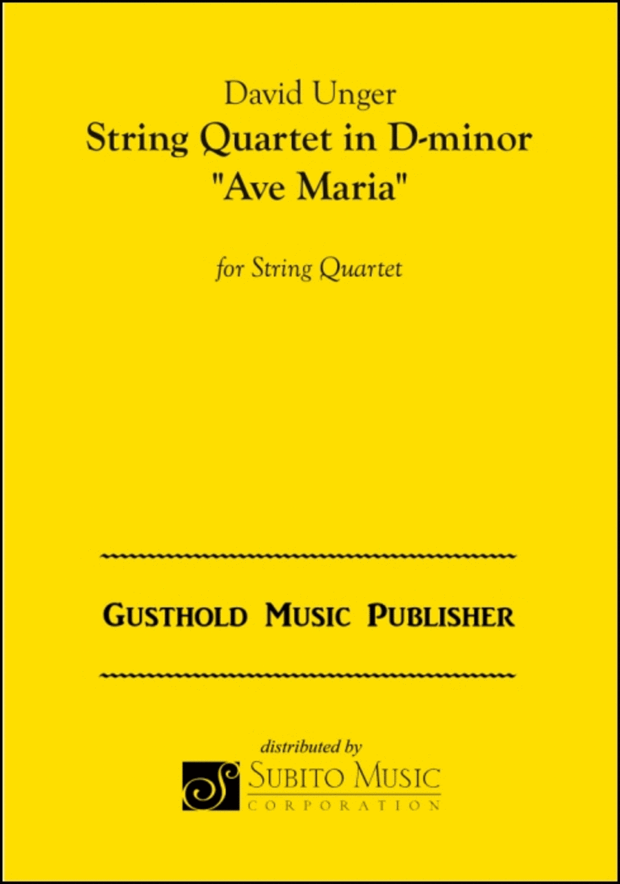 String Quartet in D-minor "Ave Maria"