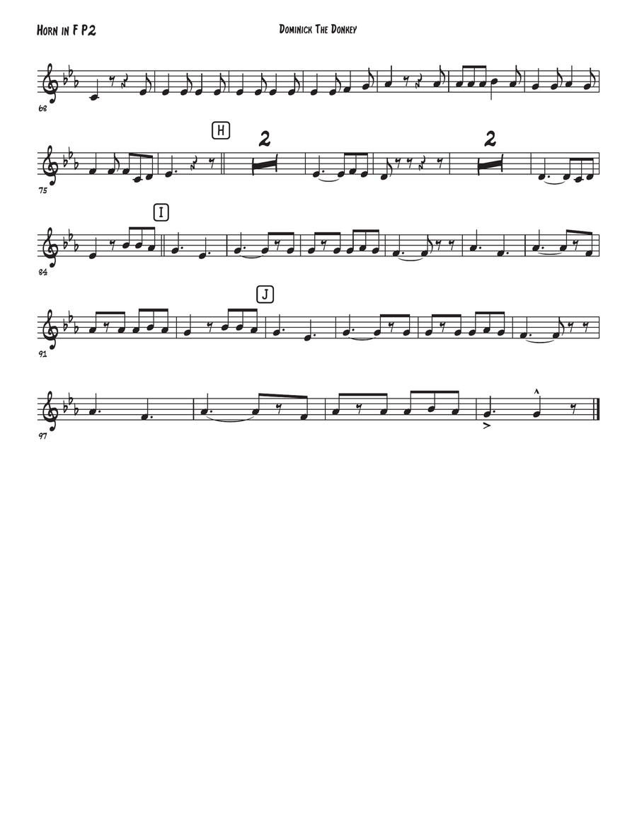 Dominick, The Donkey Dominick, The Donkey Brass Ensemble scores gallery preview page 3