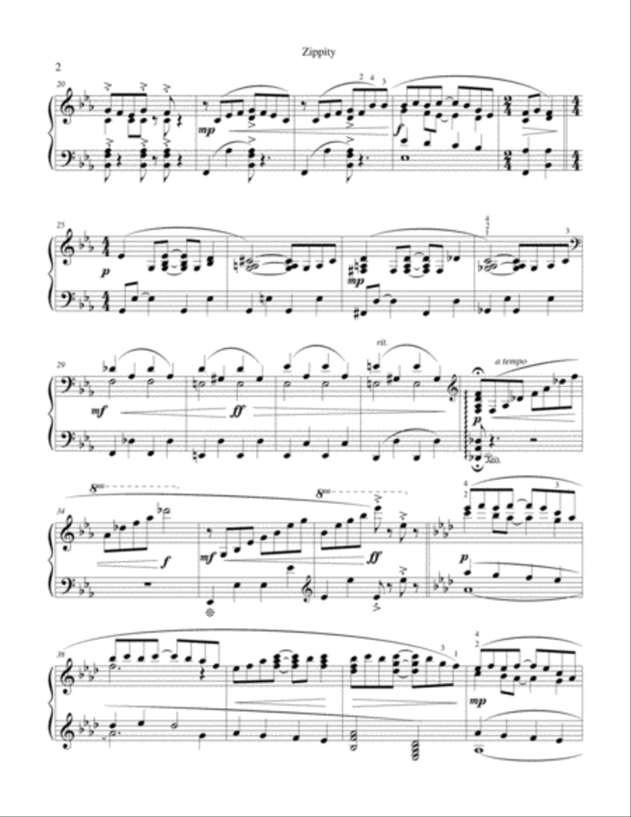 Zippity Piano Solo scores gallery preview page 3