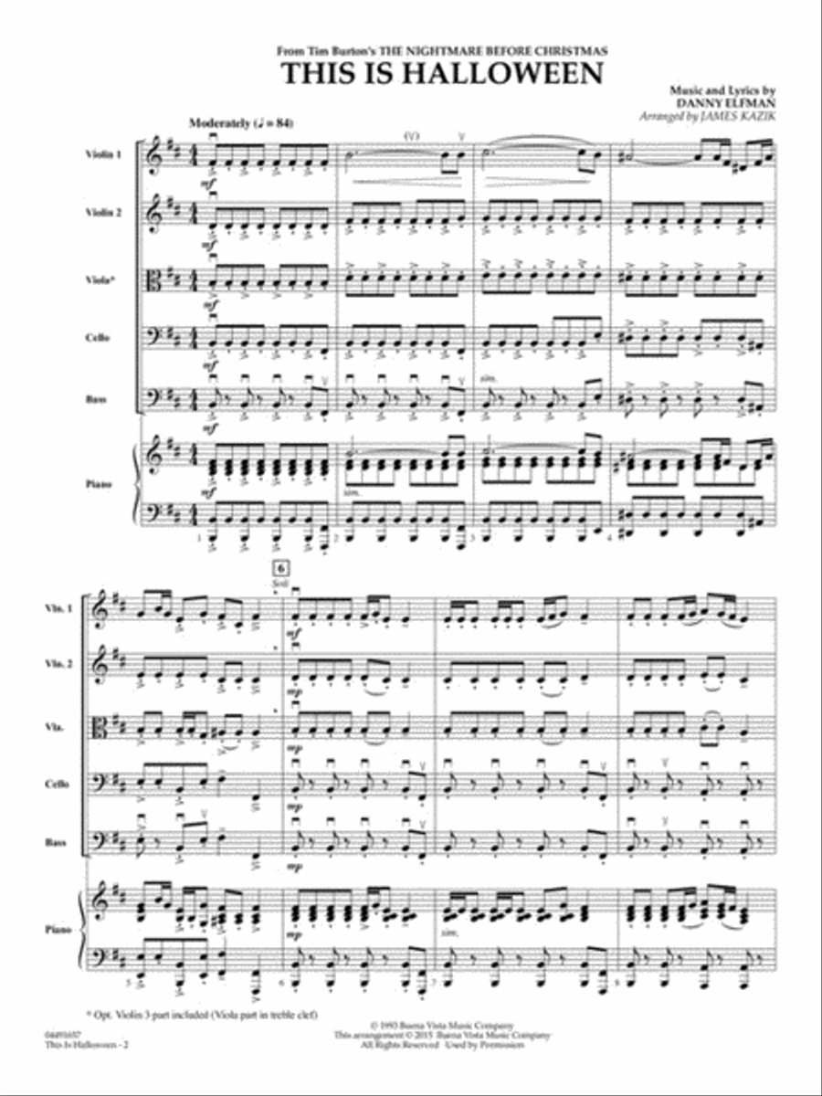 This Is Halloween This Is Halloween String Orchestra scores gallery preview page 3