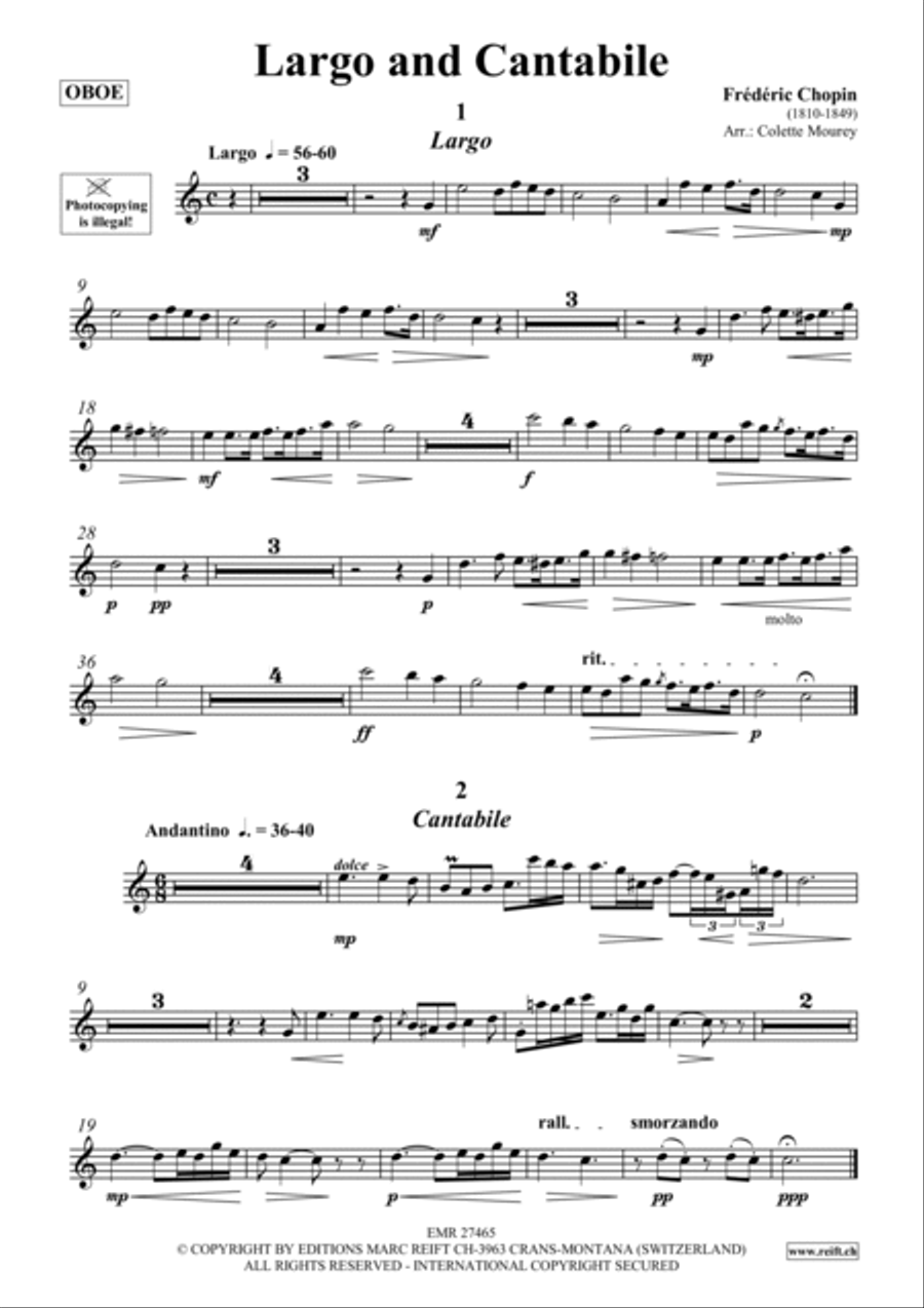 Largo and Cantabile Largo and Cantabile Oboe scores gallery preview page 2