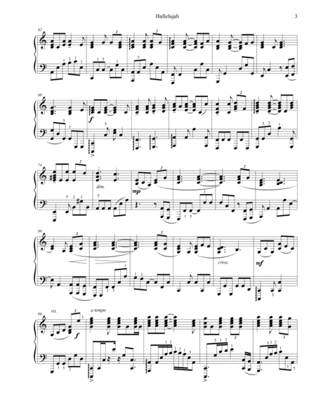 Hallelujah (Advanced Piano Arrangement)