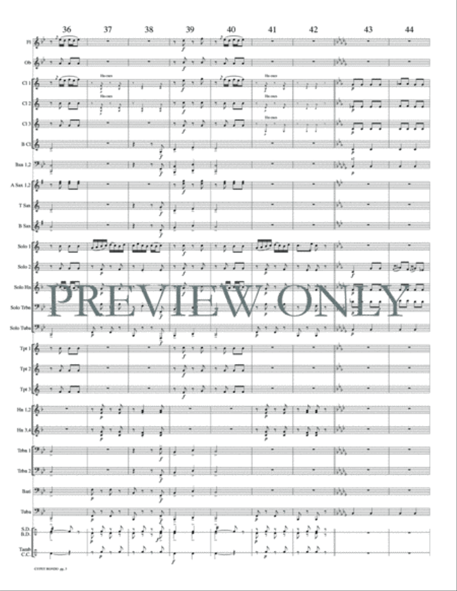 Gypsy Rondo Gypsy Rondo Concert Band scores gallery preview page 8
