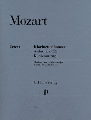 Book cover for Mozart - Concerto A Maj K 622 Clarinet In A/Piano