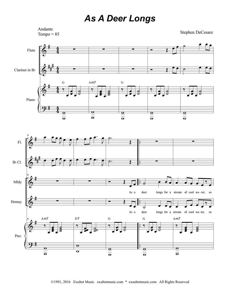 As A Deer Longs (for Two Voices) Vocal Duet scores gallery preview page 2