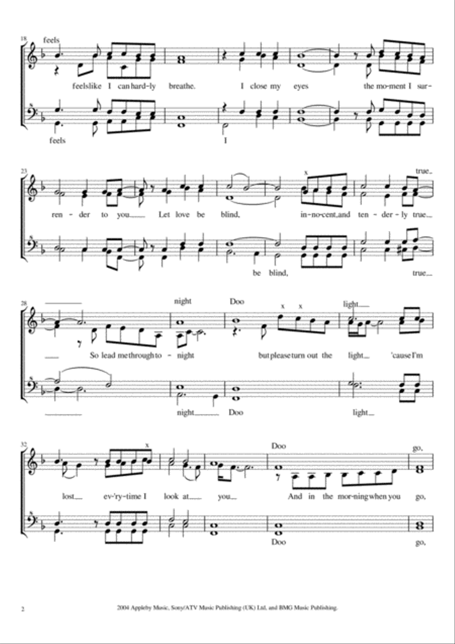 Every Time I Look At You SSAA scores gallery preview page 2