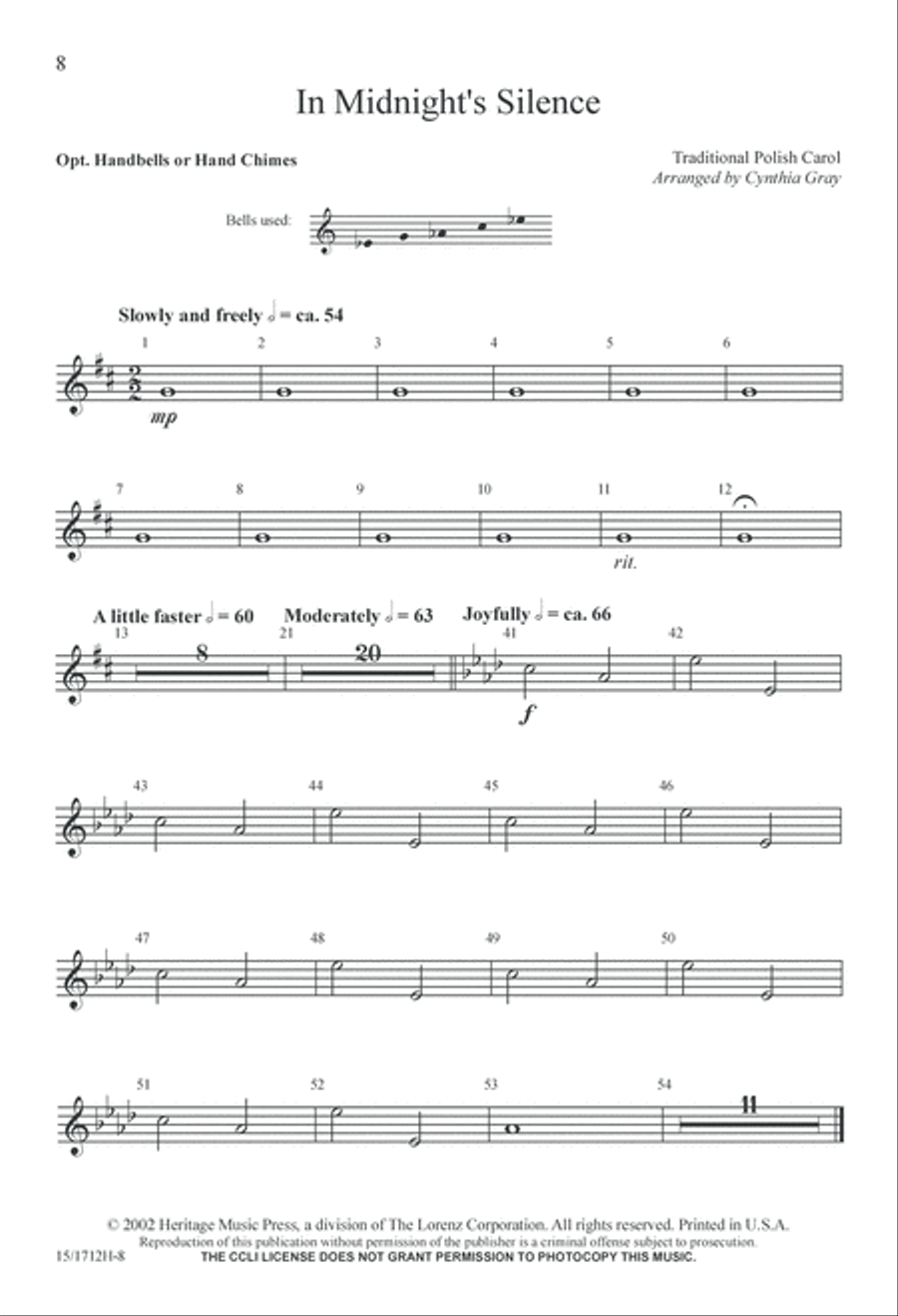 In Midnight's Silence 2-Part scores gallery preview page 8