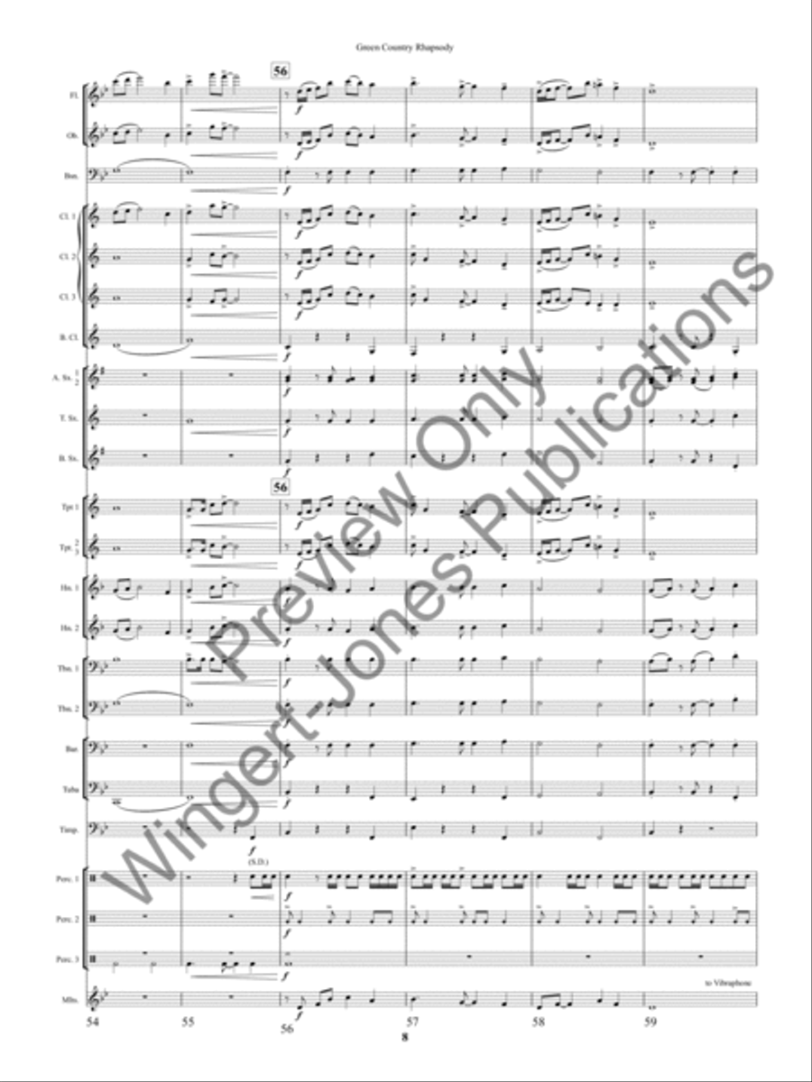 Green County Rhapsody Concert Band scores gallery preview page 11