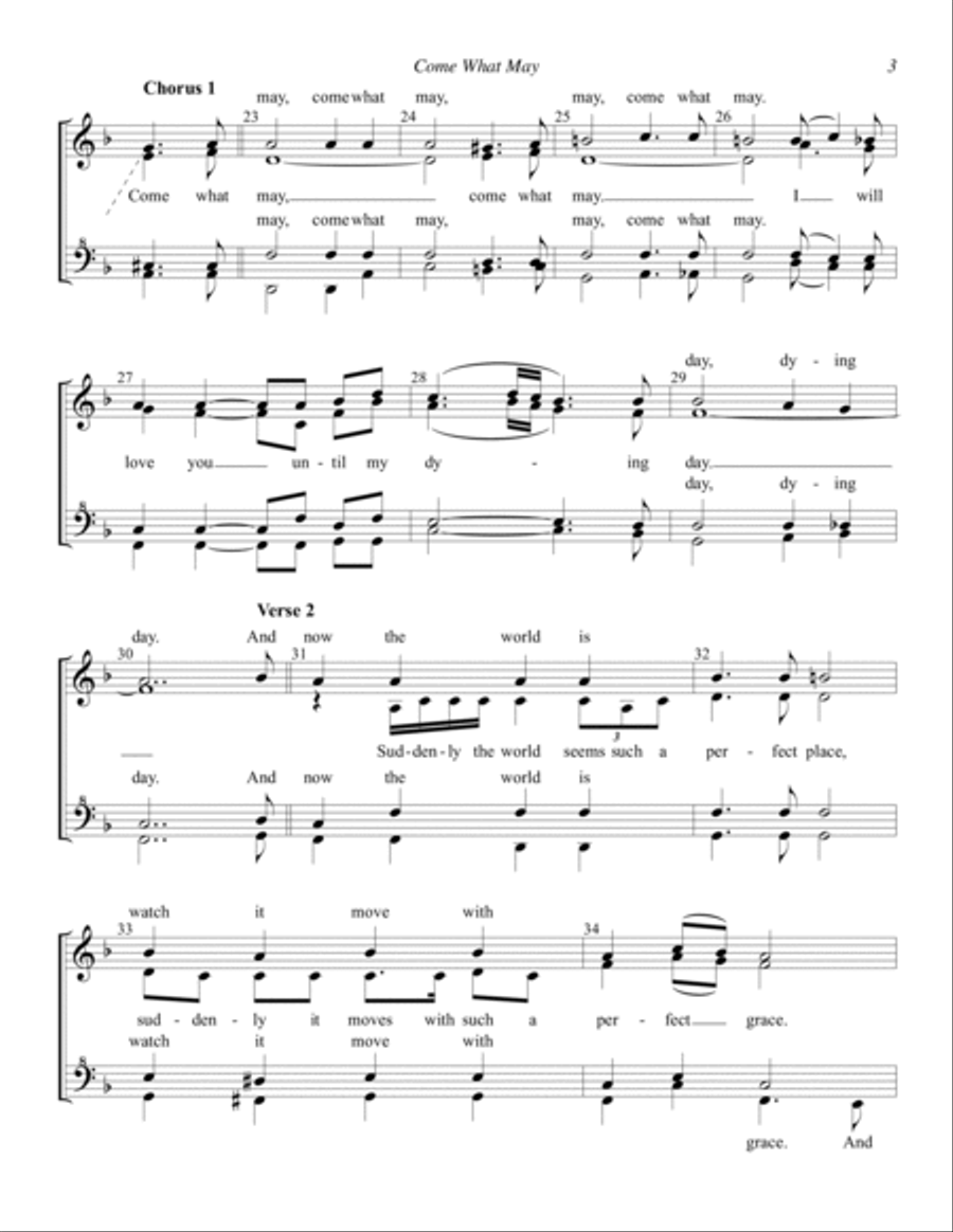 Come What May (from Moulin Rouge) (arr. Kevin Keller) SSAA scores gallery preview page 3