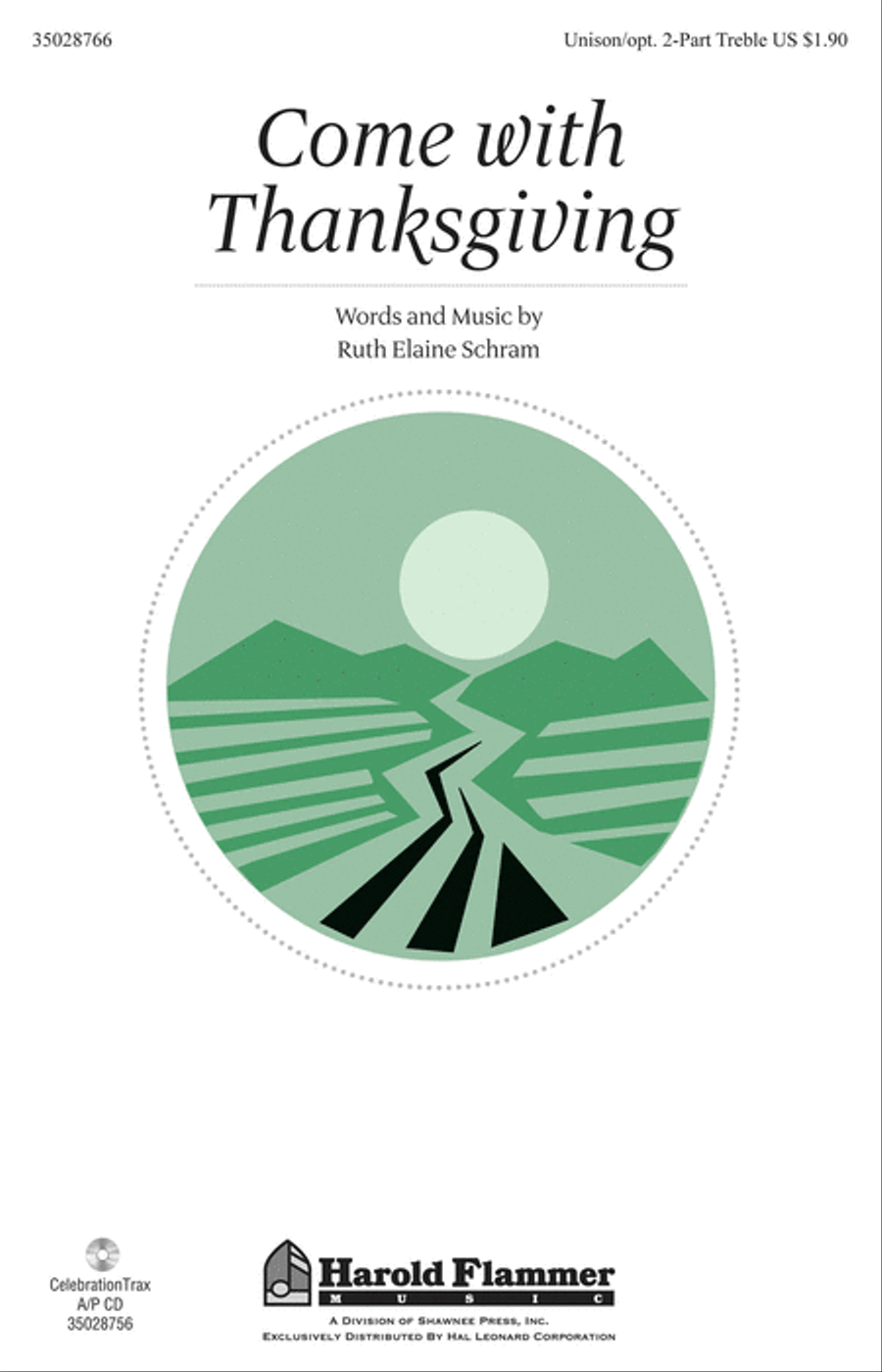 Come With Thanksgiving Unison Choir scores gallery preview page 1