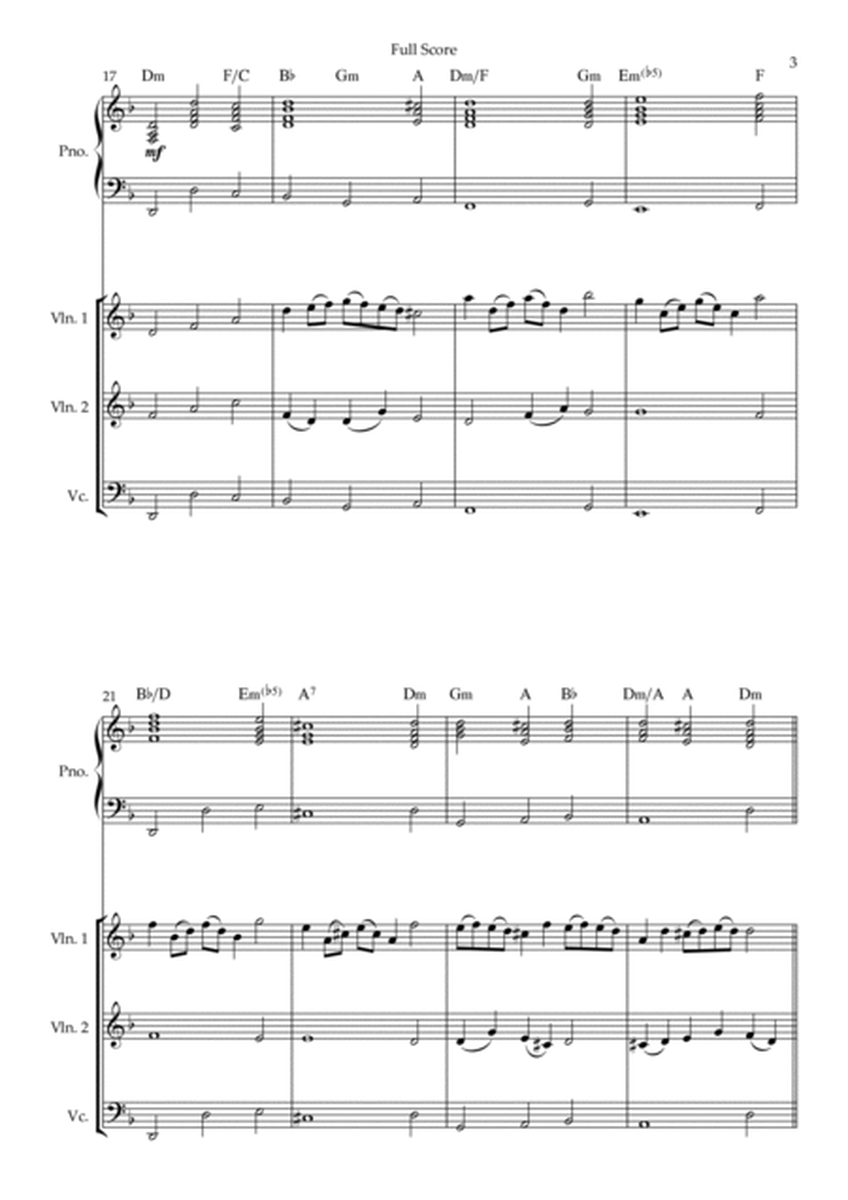 Rondeau (from Abdelazer) for String Trio and Piano Accompaniment with Chords image number null