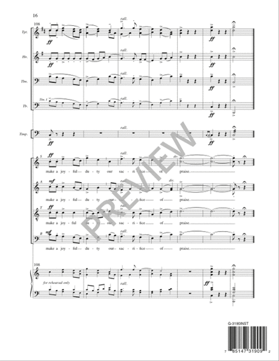 O God beyond All Praising - Full Score and Parts O God beyond All Praising - Full Score and Parts Bassoon scores gallery preview page 17