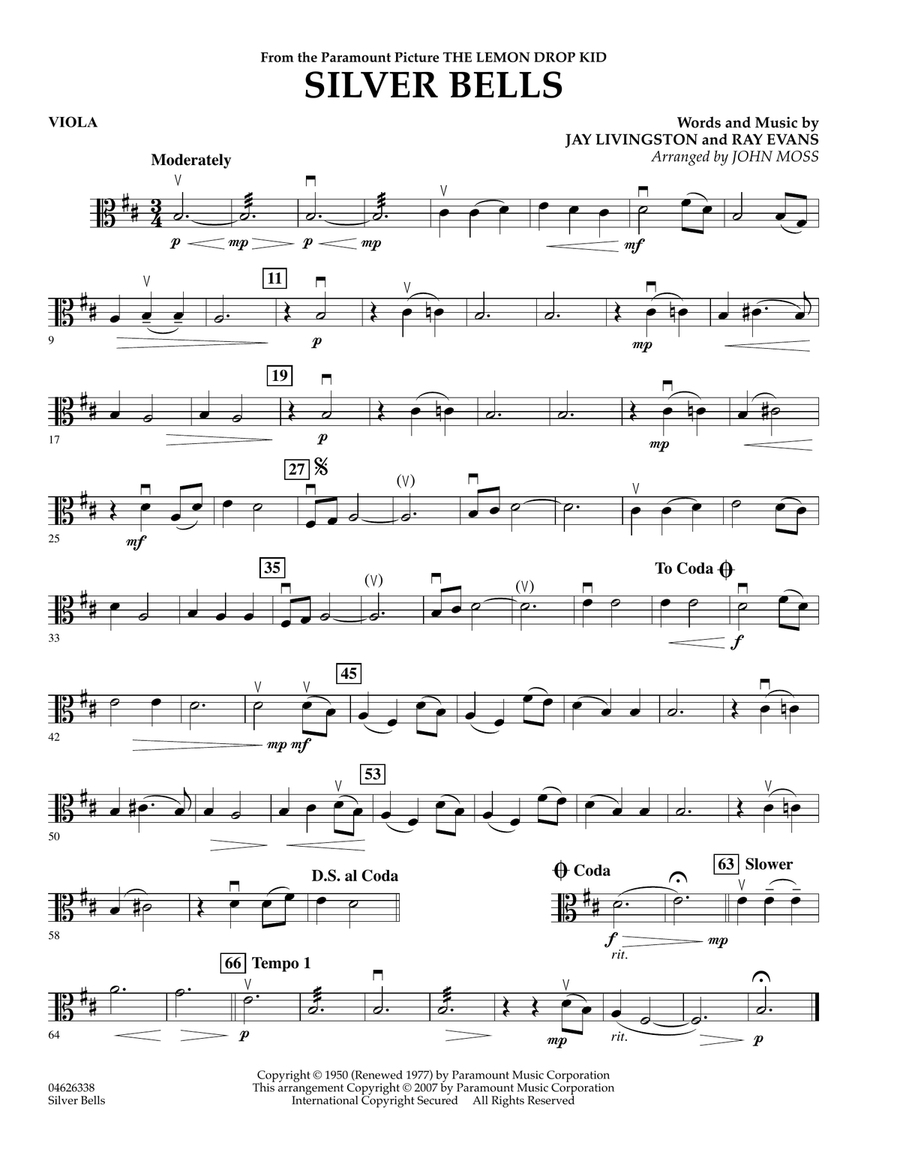 Silver Bells - Viola Orchestra scores gallery preview page 1