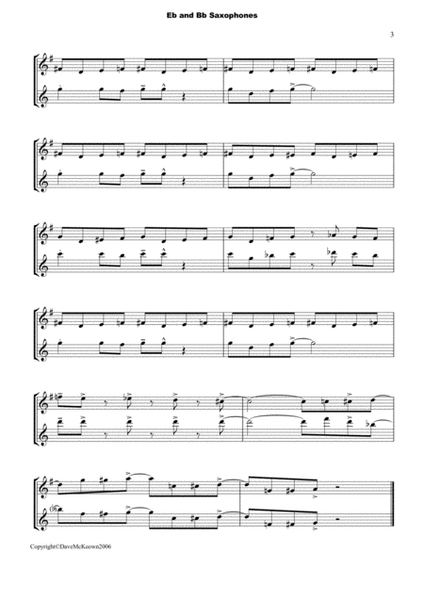 10 Blues Duets for Alto and Tenor Saxophone by David McKeown Woodwind Duet - Digital Sheet Music