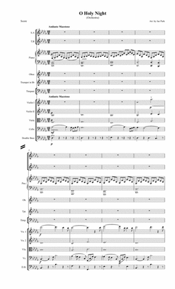 O Holy Night(SATB), Orchestra(Ob, Trp, Tpn, String, Piano)