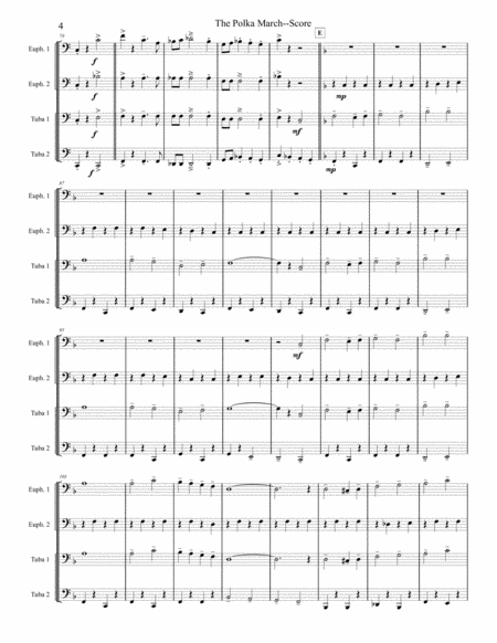 The Polka March - Tuba/Euphonium Quartet image number null