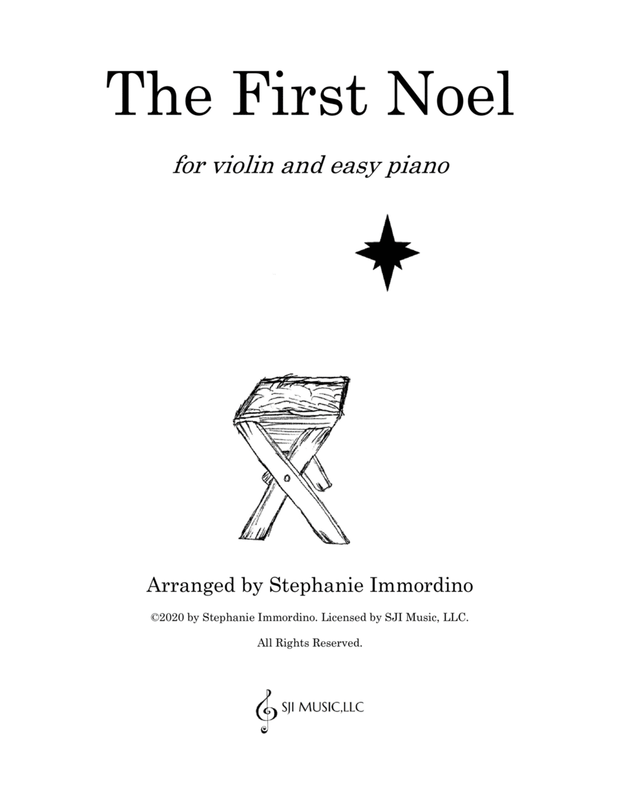 The First Noel, for Violin and Easy Piano Violin Solo scores gallery preview page 1