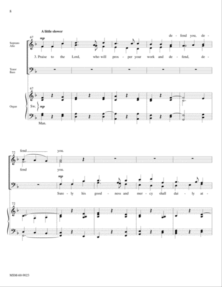 Praise to the Lord, the Almighty (Full Score) Choir scores gallery preview page 5