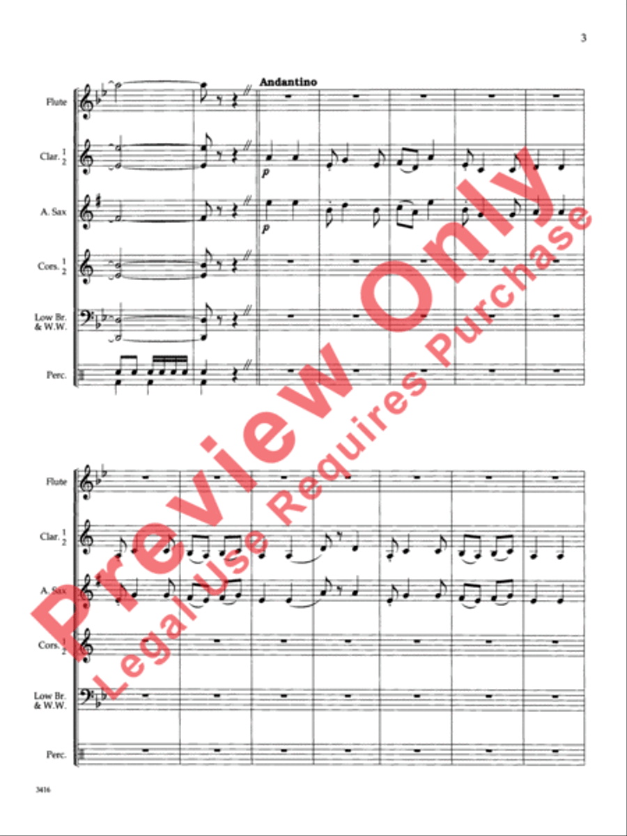 Russian Sailors' Dance Concert Band scores gallery preview page 4