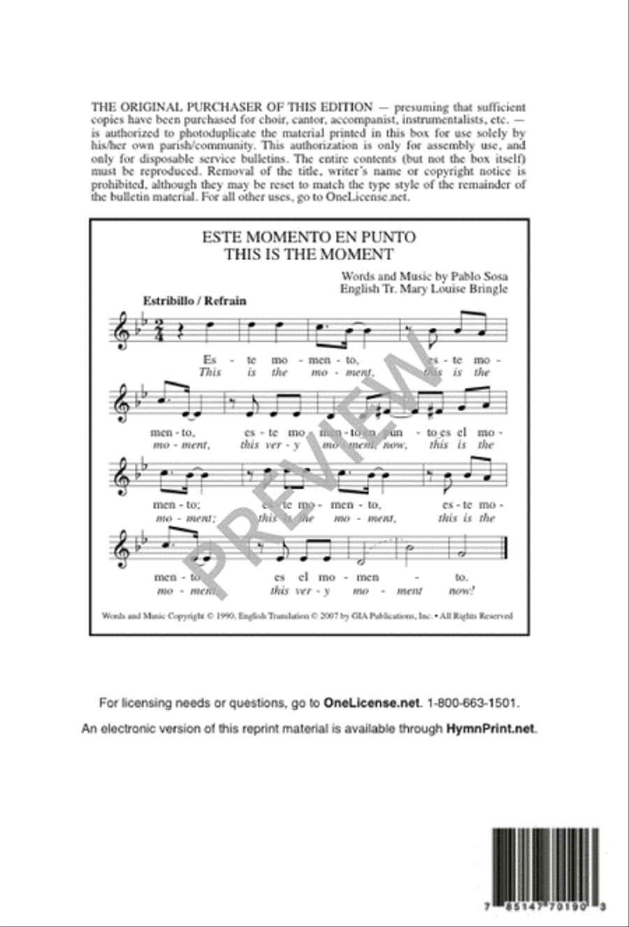 Este momento en punto / This Is the Moment Choir scores gallery preview page 12