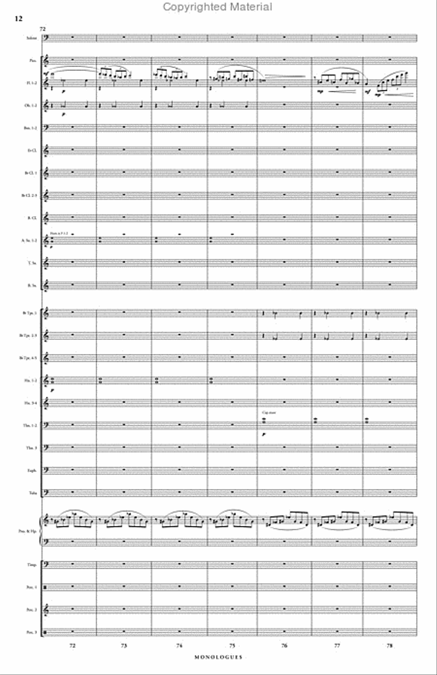 Monologues Concert Band scores gallery preview page 13