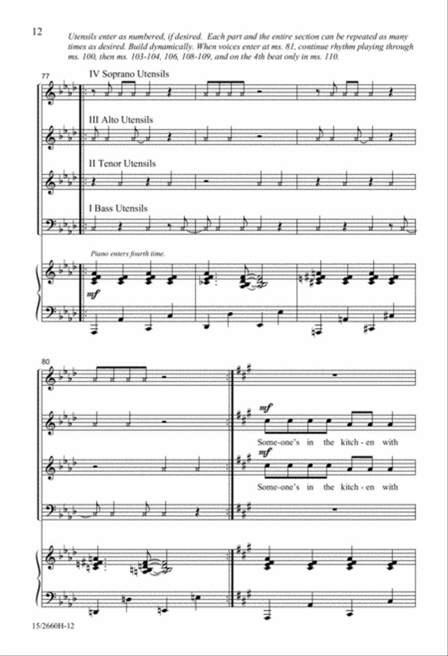 Someone's in the Kitchen! 2-Part scores gallery preview page 12