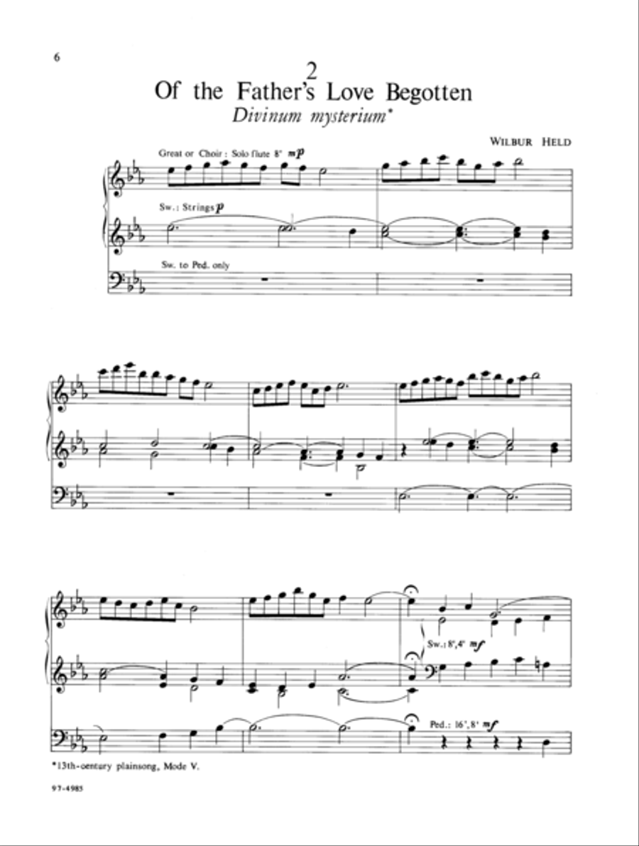 Six Carol Settings Organ scores gallery preview page 4