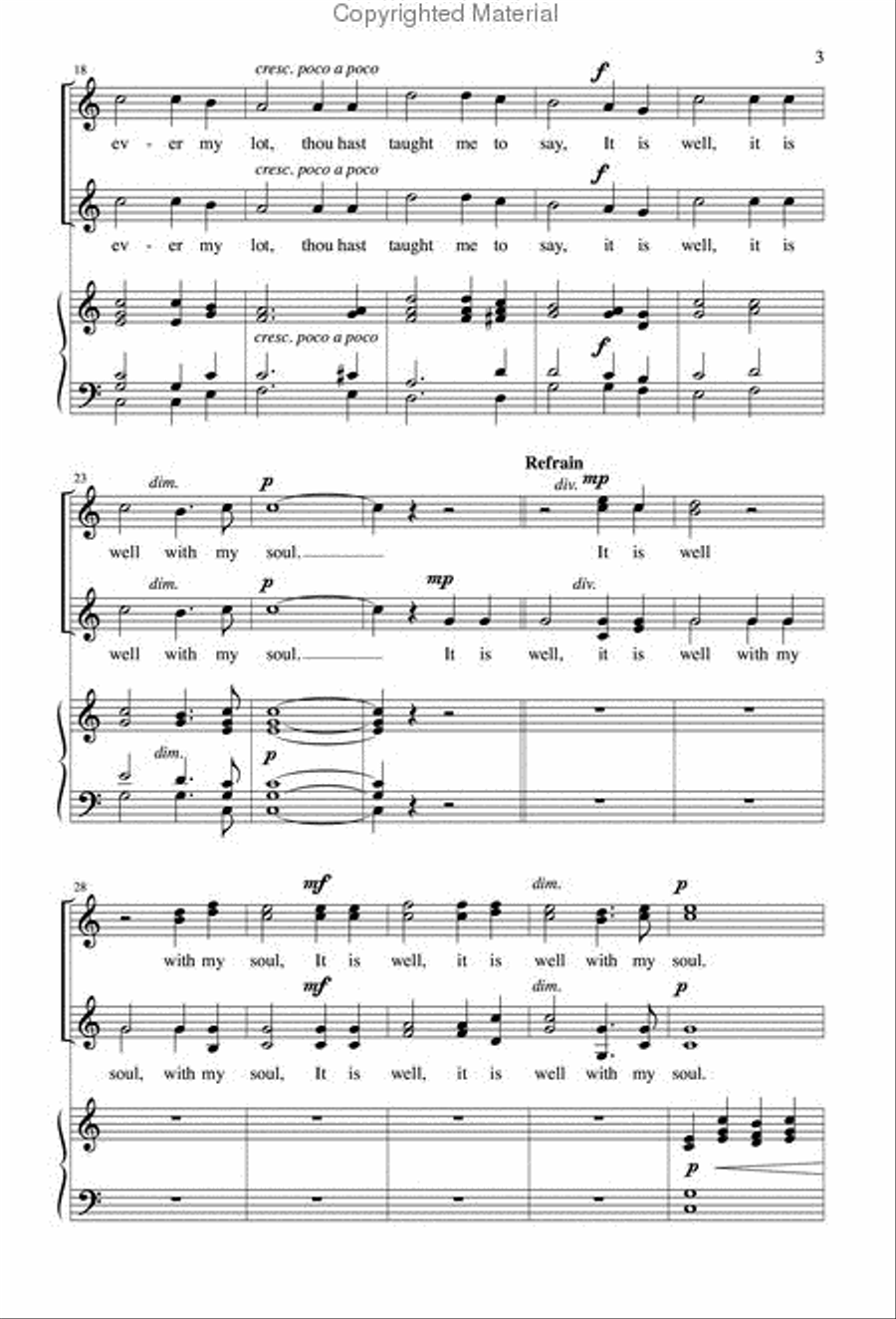 It Is Well With My Soul SSAATTBB scores gallery preview page 3