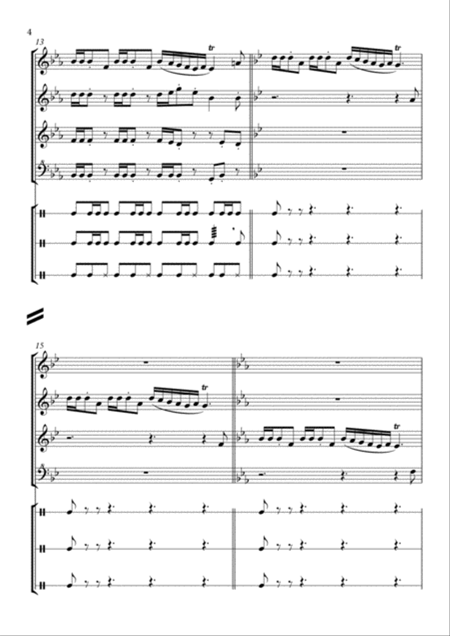Museu de cera (Wax museum) - for recorder ensemble Recorder scores gallery preview page 4
