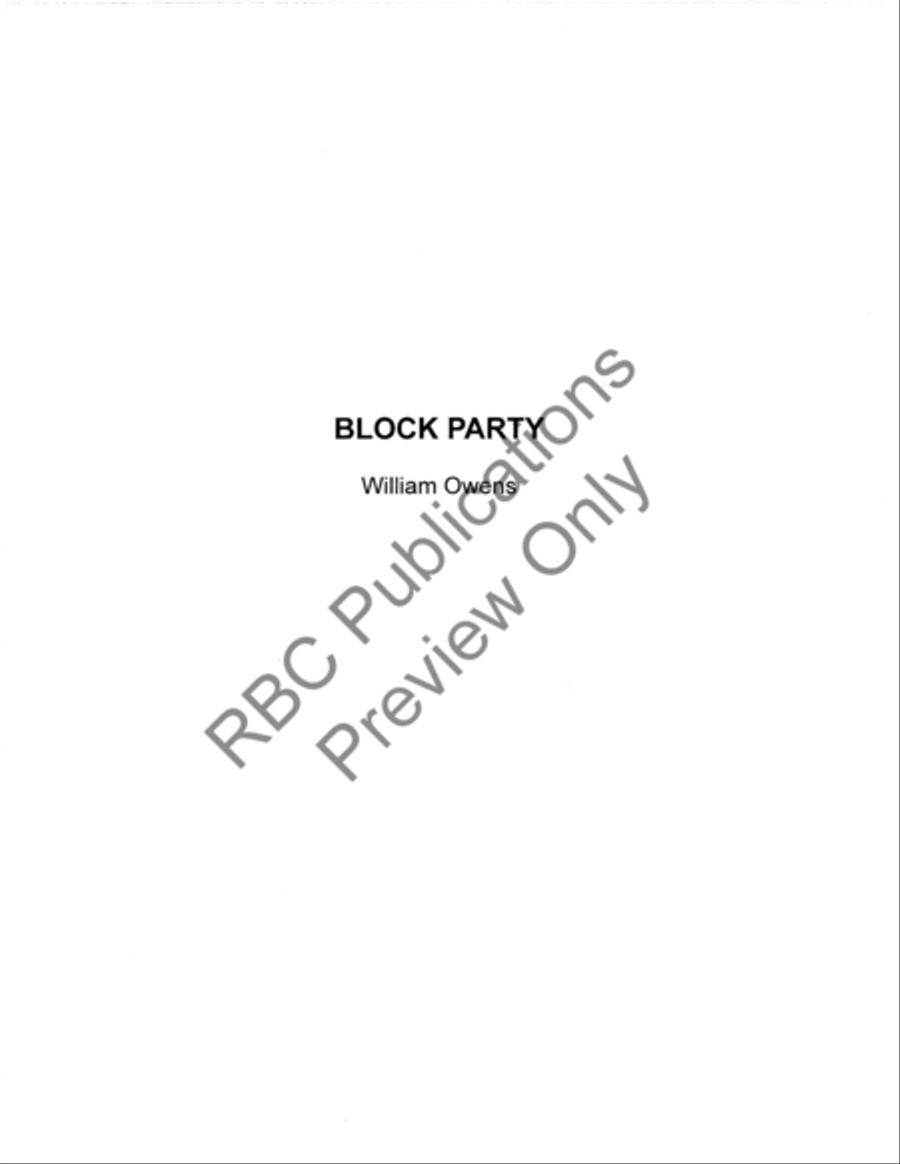 Block Party (Score) Concert Band scores gallery preview page 4