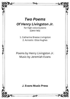 Two Poems of Henry Livingston Jr.