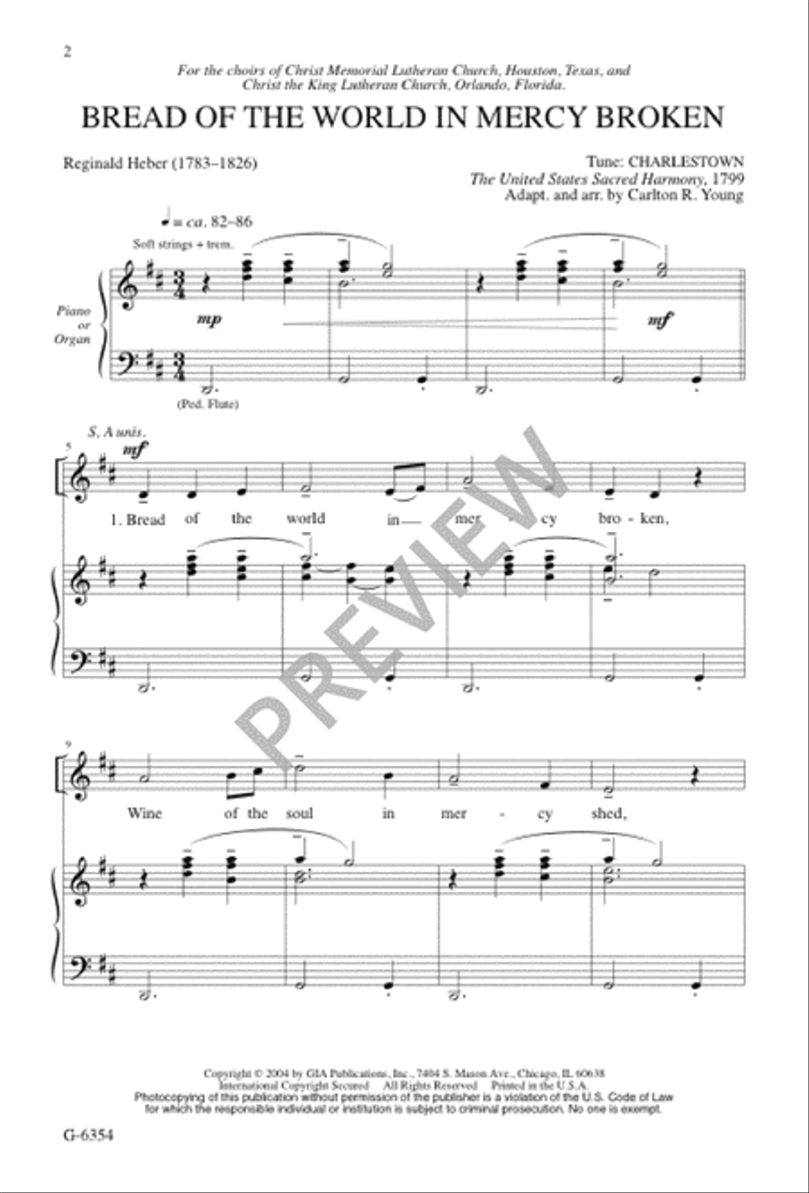Bread of the World in Mercy Broken 2-Part scores gallery preview page 1