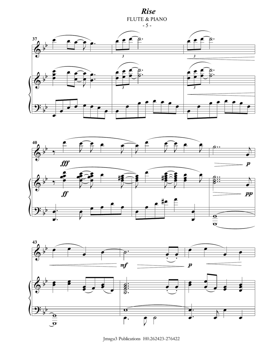 Rise Flute Solo scores gallery preview page 5